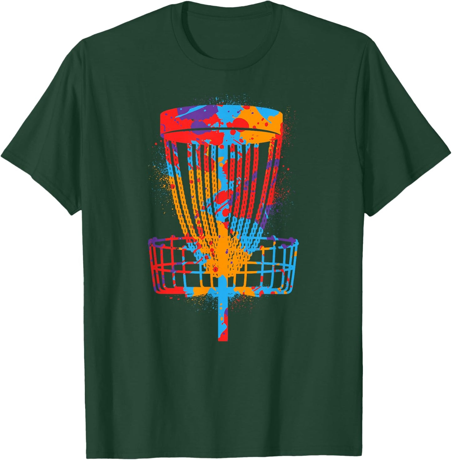 Colorful Disc Golf Design Frisbees Boys Flying Disc Golfer T-Shirt - T-Shirt | Forest