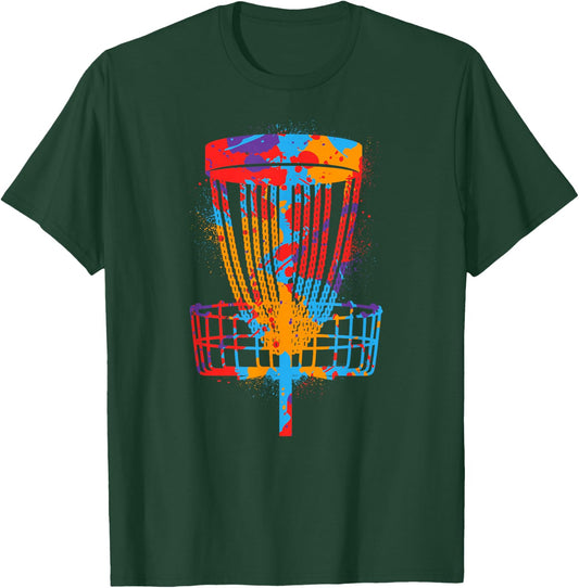 Colorful Disc Golf Design Frisbees Boys Flying Disc Golfer T-Shirt - T-Shirt | Forest