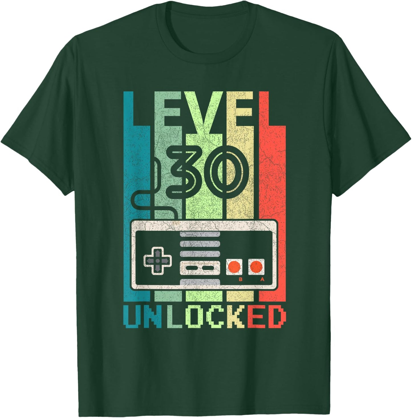 Level 30 Unlocked Shirt Video Gamer 30th Birthday Gifts T-Shirt - T-Shirt | Forest