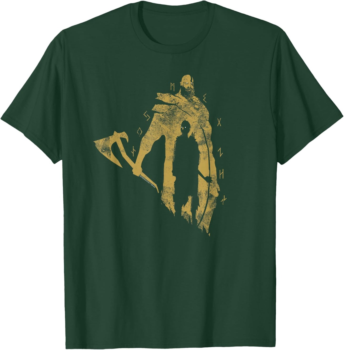 God of War Kratos and Atreus One Color Gold T-Shirt - T-Shirt | Forest