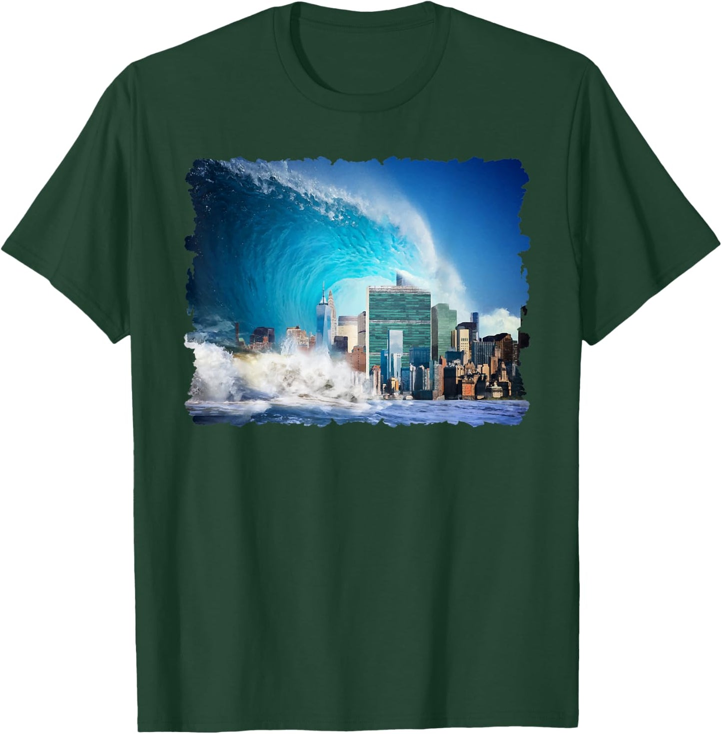 Tsunami Apocalypse New York Cool Gift T-Shirt - T-Shirt | Forest