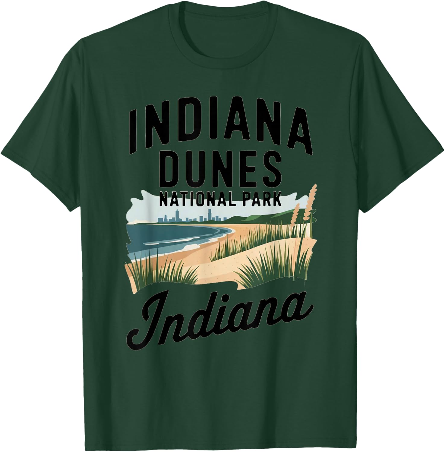 Indiana Dunes National Park Scenic Beach T-Shirt - T-Shirt | Forest