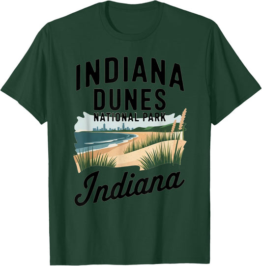 Indiana Dunes National Park Scenic Beach T-Shirt - T-Shirt | Forest