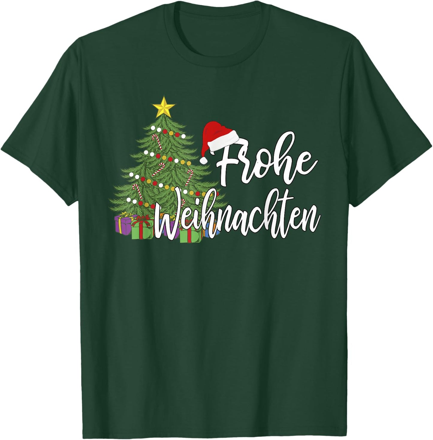 German Matching Present Merry Christmas Frohe Weihnachten T-Shirt - T-Shirt | Forest