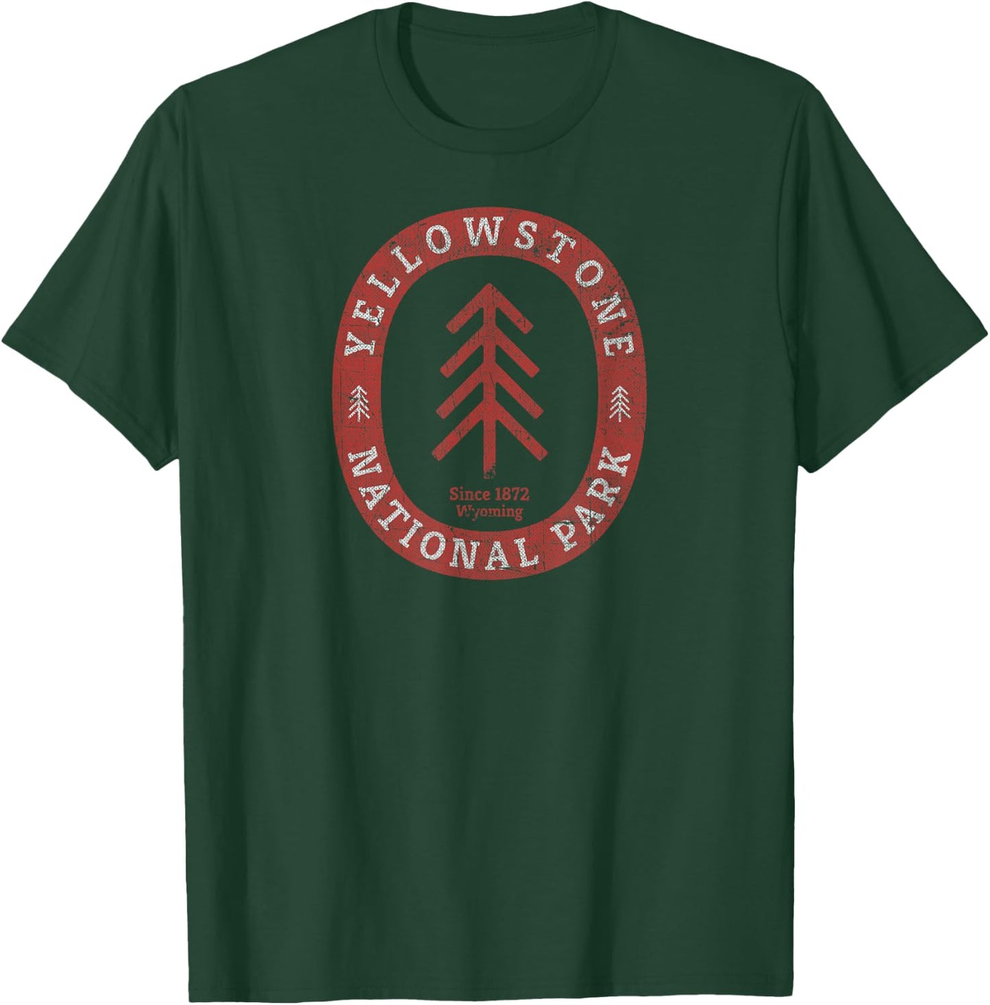 Yellowstone National Park - Distressed and Vintage T-Shirt - T-Shirt | Forest