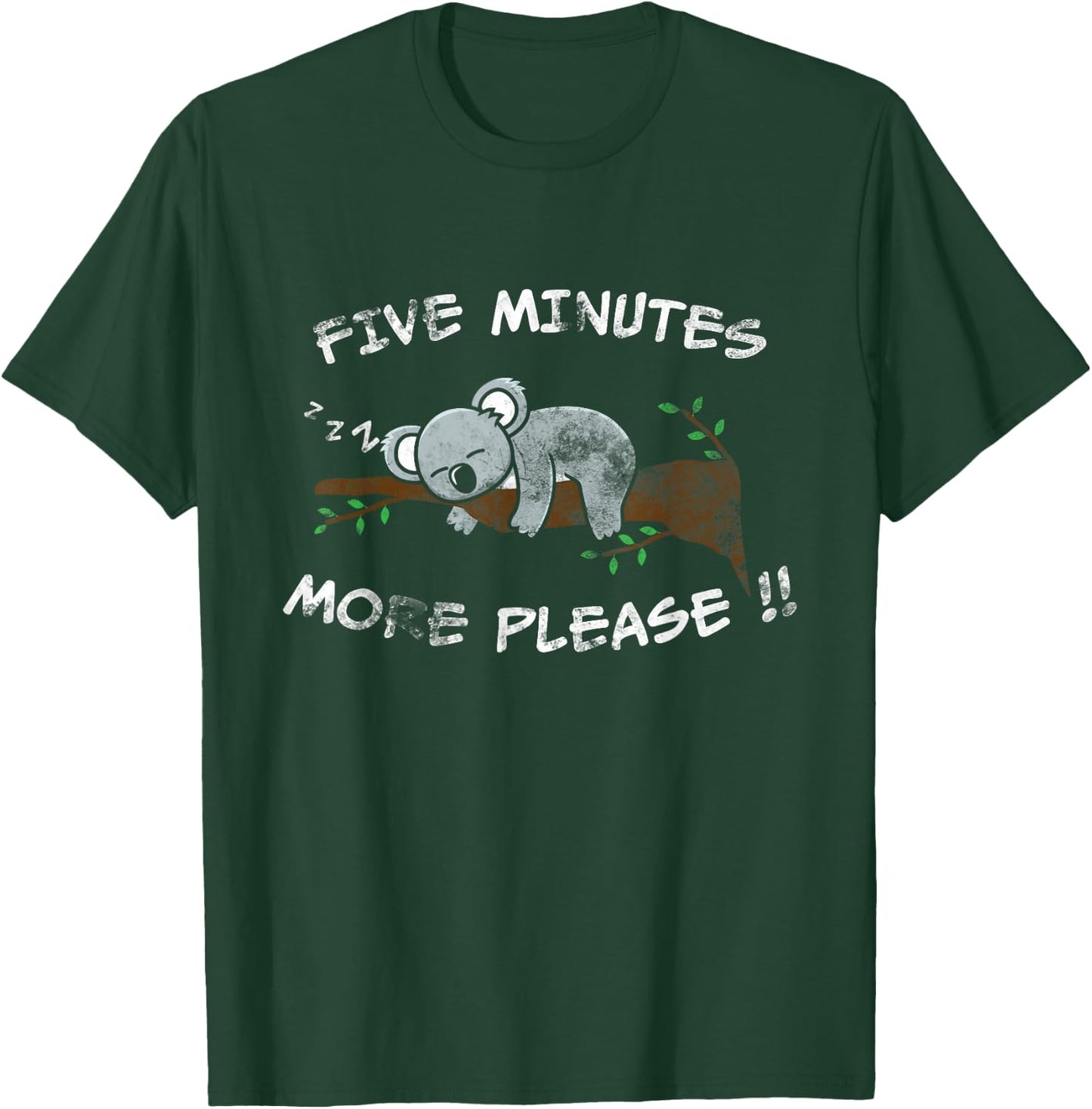 Slow Koala Bear Hanging Sleeping In A Tree T-Shirt - T-Shirt | Forest