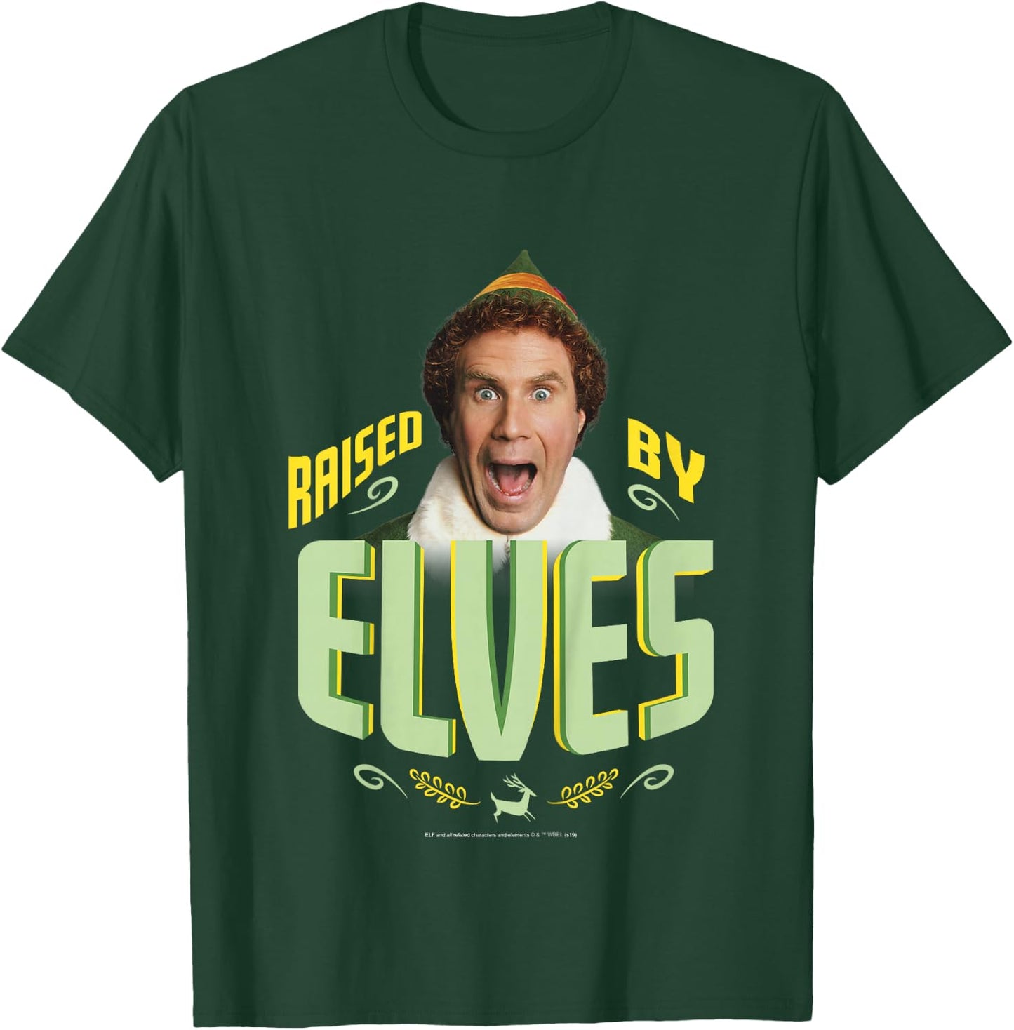 Kids Elf Buddy Raised By Elves Screaming Portrait T-Shirt - T-Shirt | Forest
