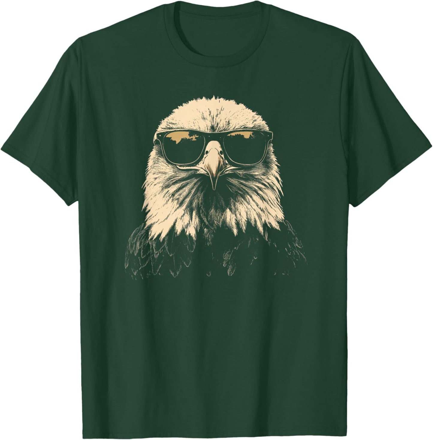 American Bald Eagle Sunglasses Wildlife Patriotic Graphic T-Shirt - T-Shirt | Forest