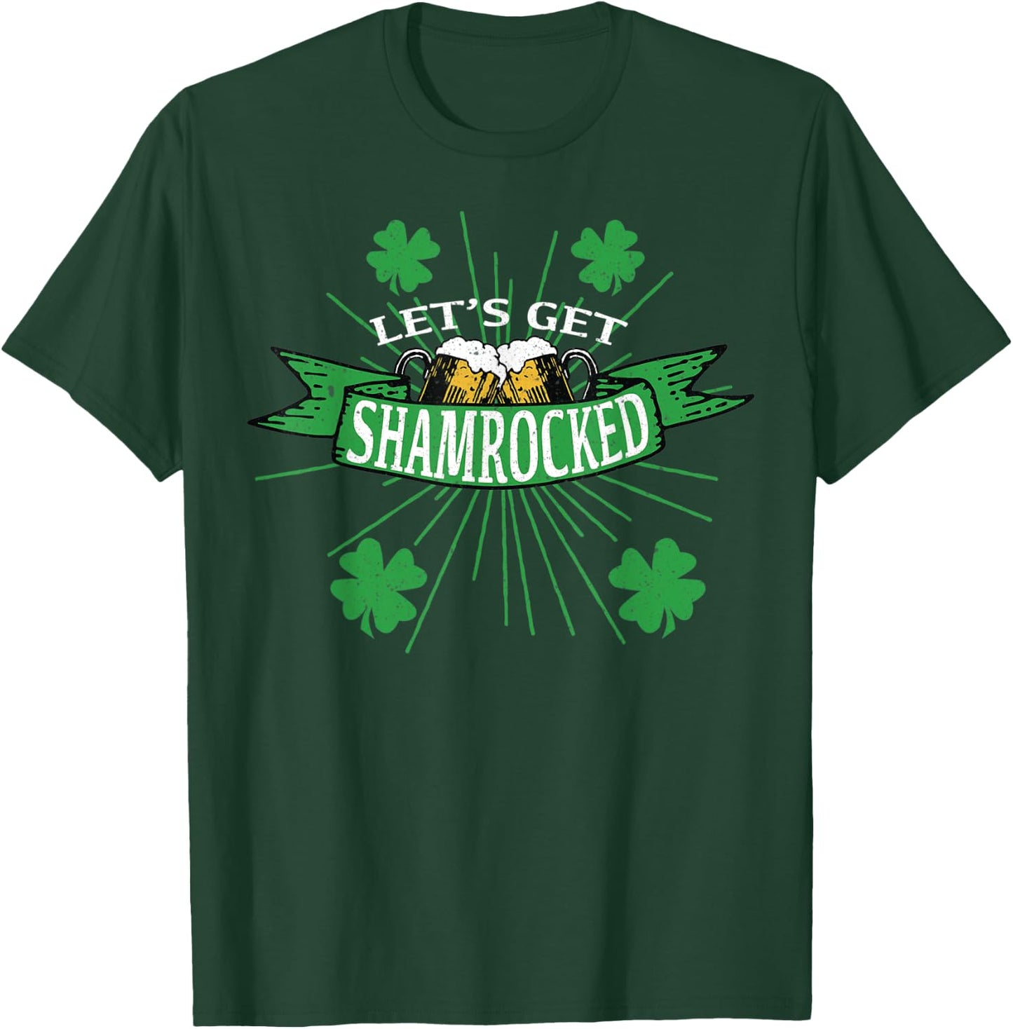 Let's Get Shamrocked St. Patricks Day Drinking T Shirts T-Shirt - T-Shirt | Forest