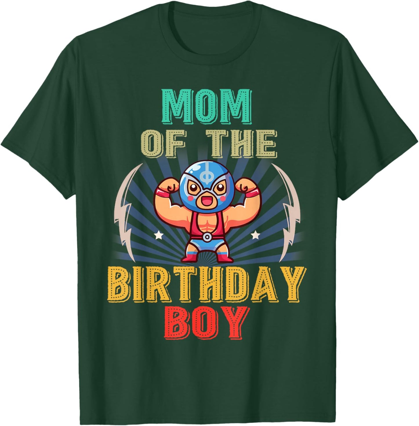 Wrestling Mom of The Birthday Wrestler Men Boy Kid T-Shirt - T-Shirt | Forest