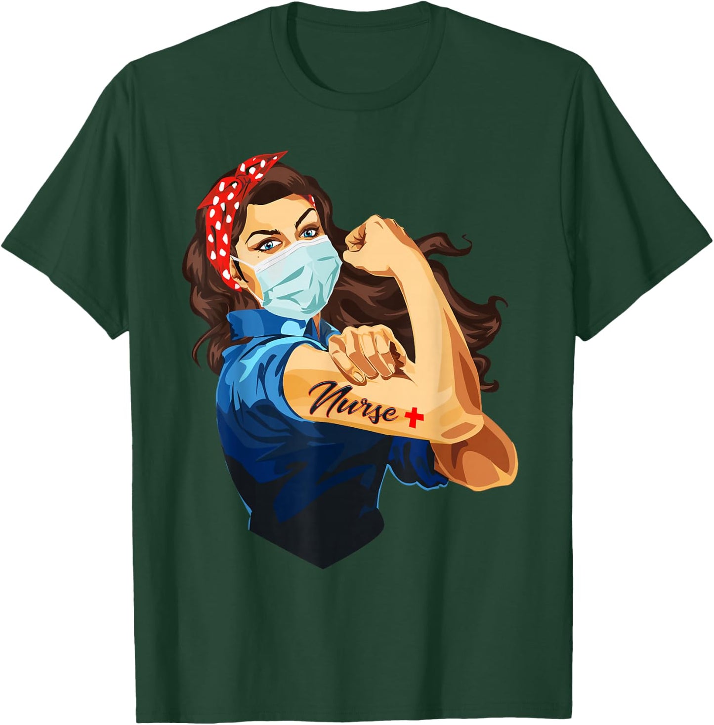 Rosie The Riveter - Woman Nurse T-Shirt - T-Shirt | Forest