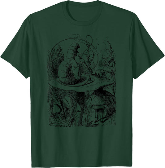 Big Texas Alice in Wonderland Smoking Caterpillar T-Shirt - T-Shirt | Forest