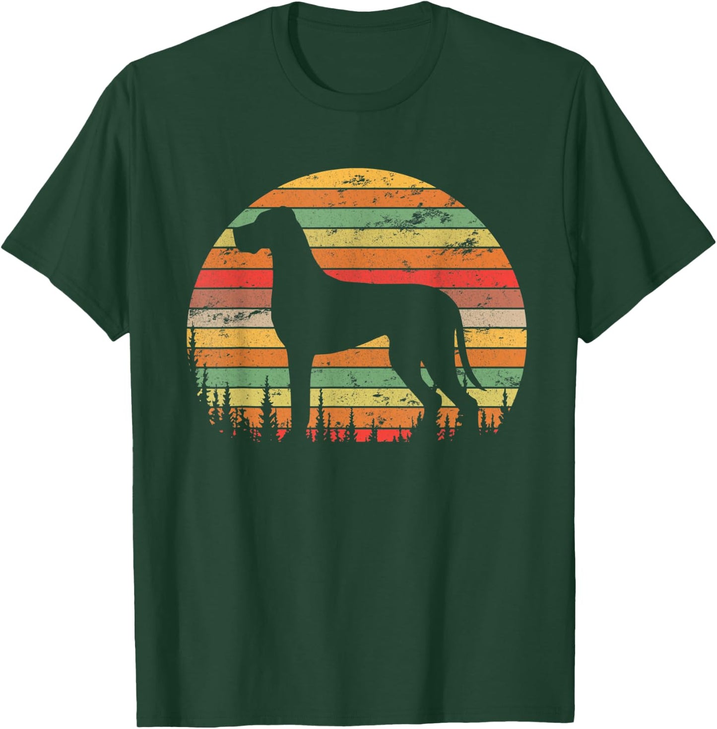 Vintage Retro Shirt Great Dane Dog Women Kid T-Shirt - T-Shirt | Forest