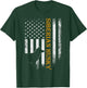 Vintage USA Siberian Husky Dog Silhouette American Flag T-Shirt - T-Shirt | Forest
