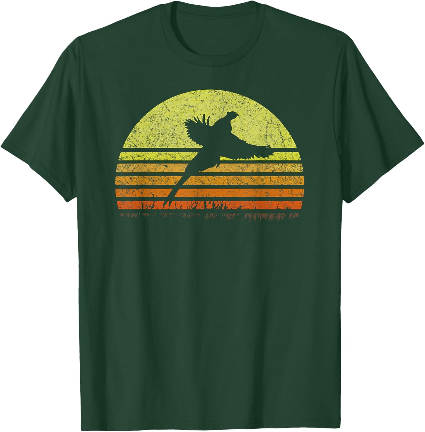 Pheasant Hunting South Dakota Upland Bird Game Hunter Retro T-Shirt - T-Shirt | Forest