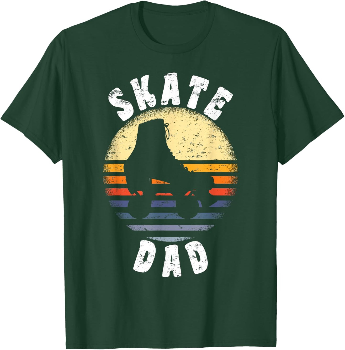 Roller Skate Dad Shirt Vintage Rollerskate Father Gift T-Shirt - T-Shirt | Forest