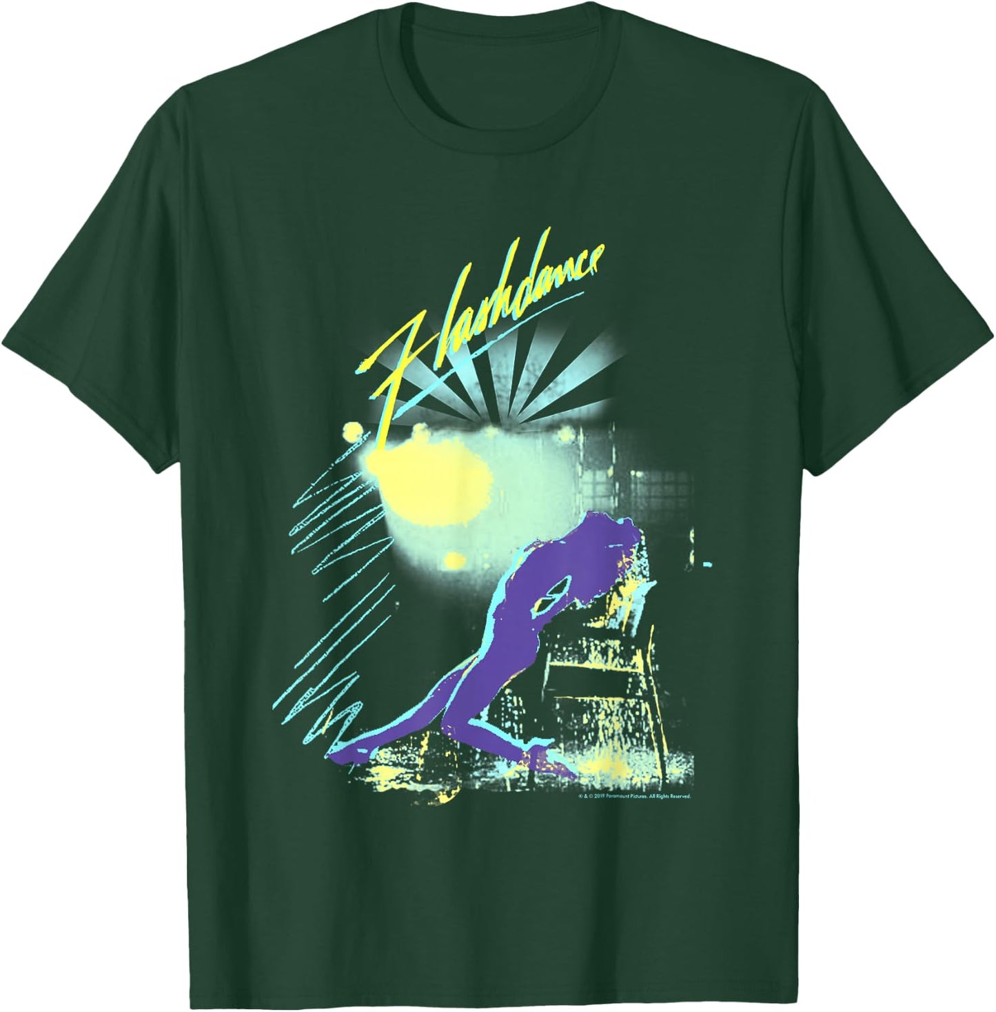 Flashdance Water Drop Silhouette T-Shirt - T-Shirt | Forest