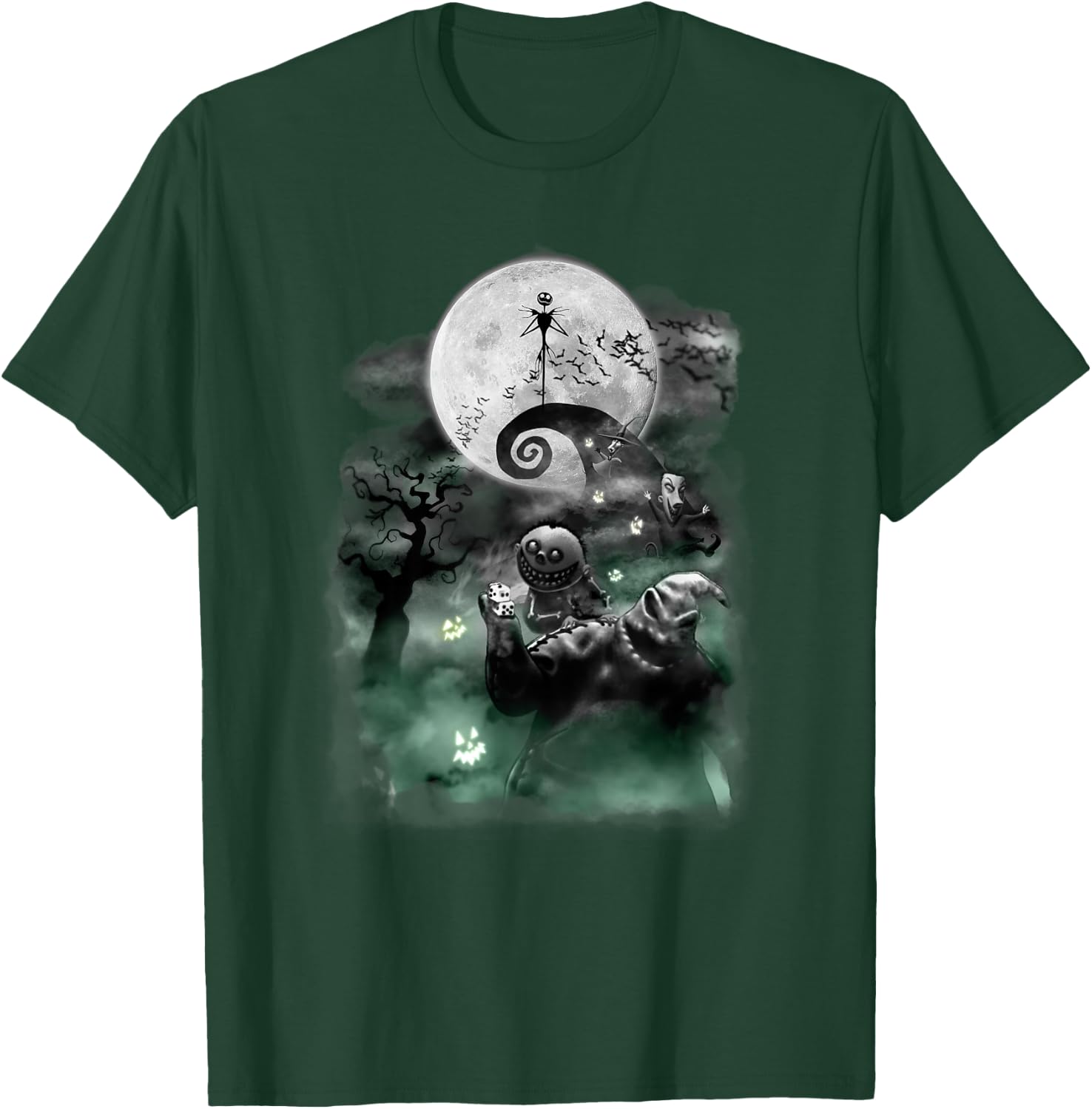Disney - The Nightmare Before Christmas Haunted Scene T-Shirt - T-Shirt | Forest