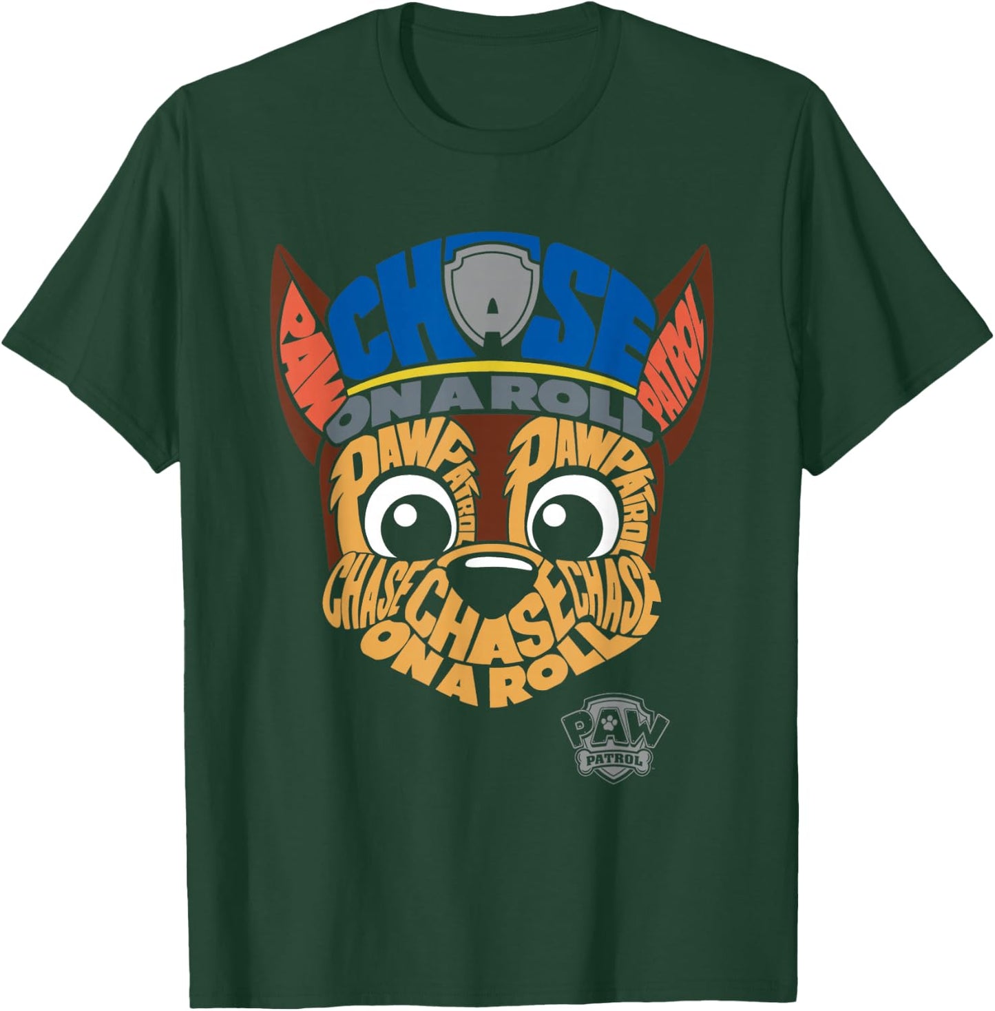 PAW Patrol Chase Face T-Shirt - T-Shirt | Forest