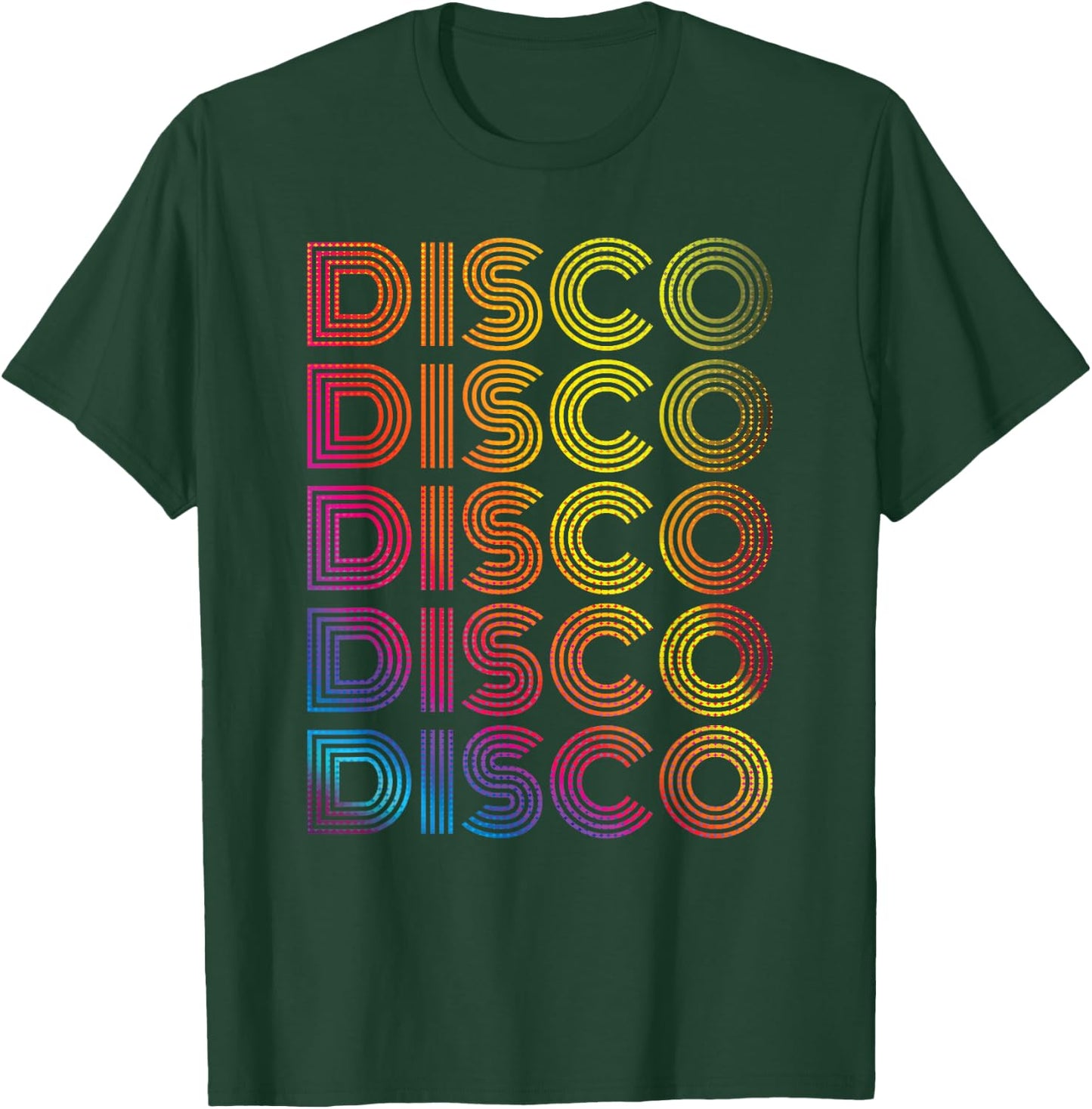 70's 80s Disco Dancing Party Vintage Retro Old School Outfit T-Shirt - T-Shirt | Forest