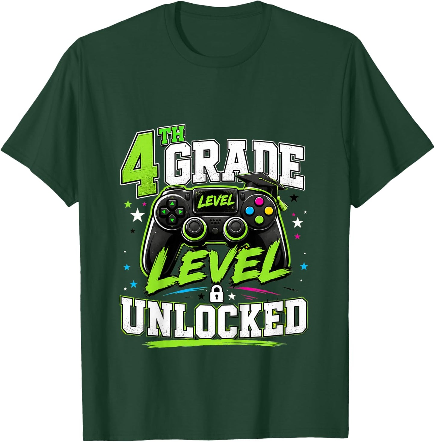 First Day of 4th Grade Boys Gaming Back to School 4th Grade T-Shirt - T-Shirt | Forest