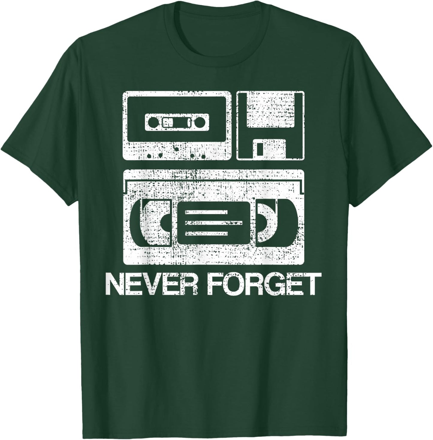 Never Forget Audio Cassette 70s 80s 90s Gift T-Shirt - T-Shirt | Forest