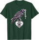 Stay Weird - Raven with Heart - Vintage Engraving T-Shirt - T-Shirt | Forest