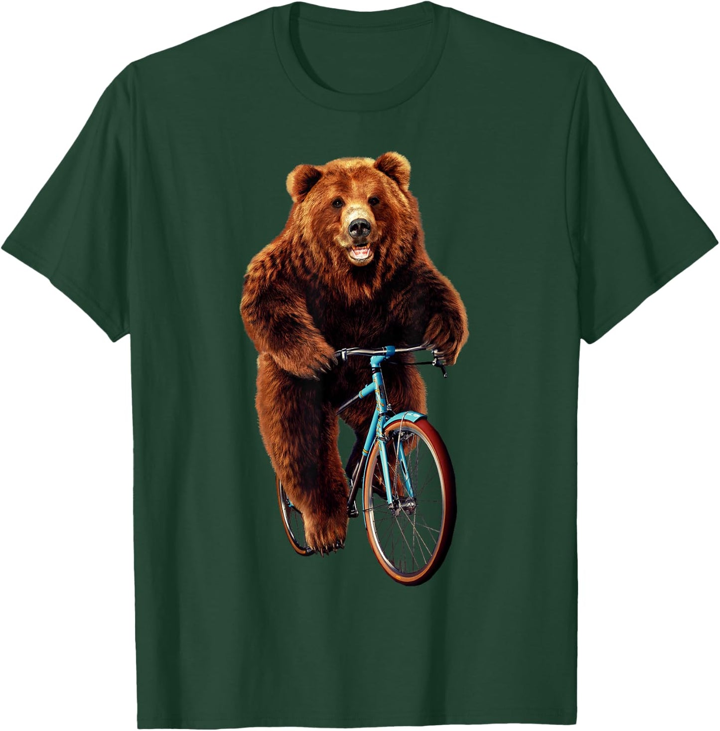 Mountain Biking Bear – Funny Cyclist Animal Lovers T-Shirt - T-Shirt | Forest