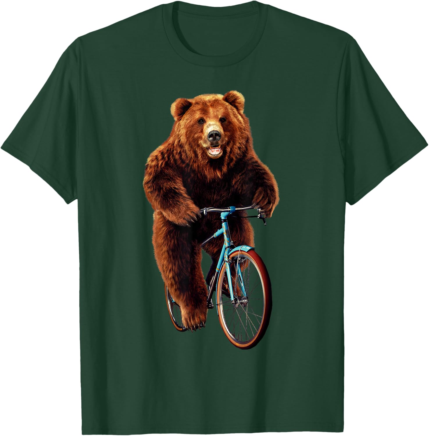 Mountain Biking Bear – Funny Cyclist Animal Lovers T-Shirt - T-Shirt | Forest