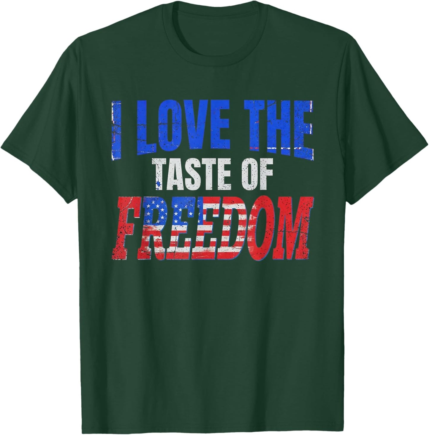 I Love The Taste of Freedom - Couples Matching 4th of July T-Shirt - T-Shirt | Forest