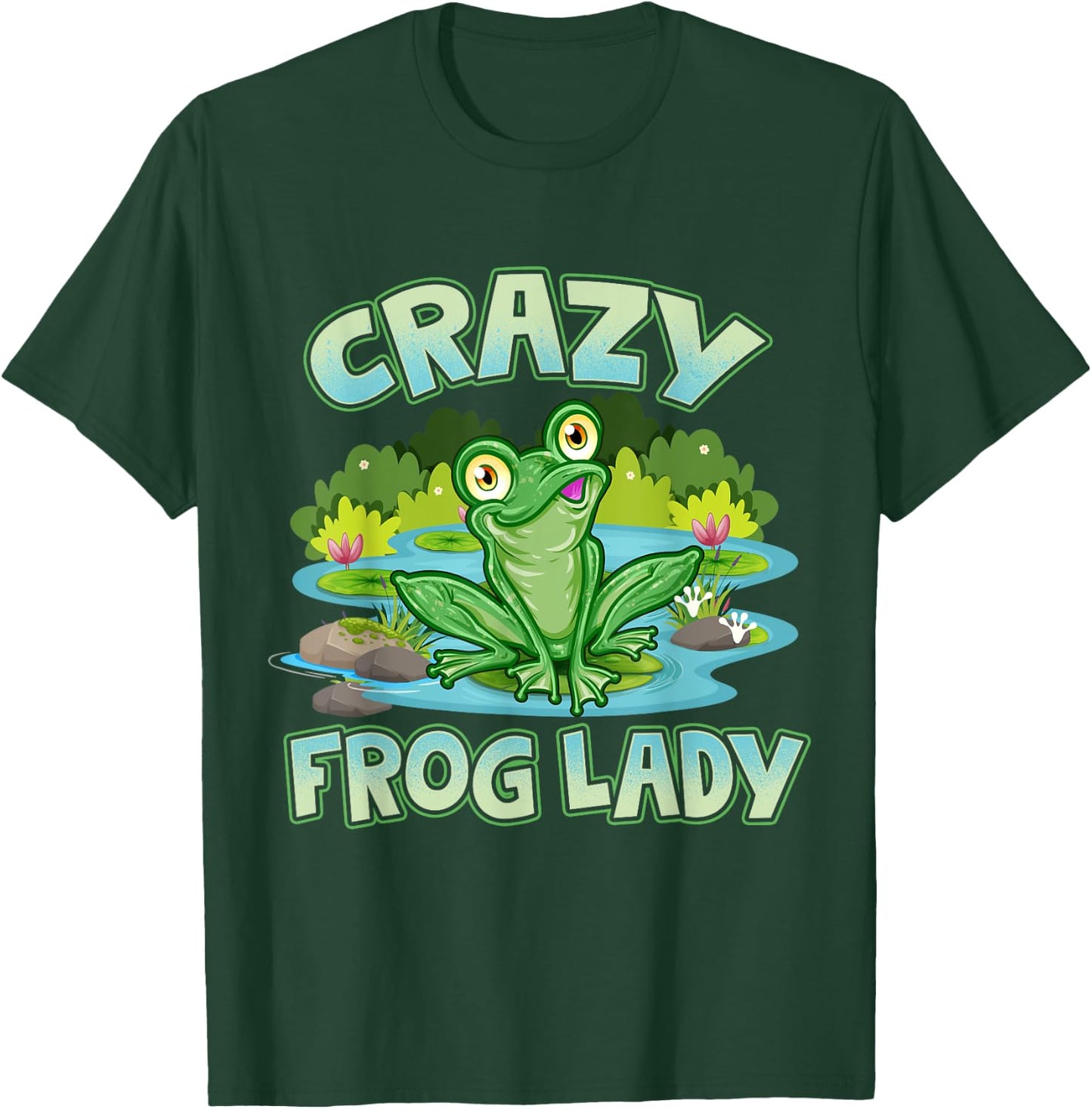 Crazy Frog Lady Lover Gift T-Shirt - T-Shirt | Forest