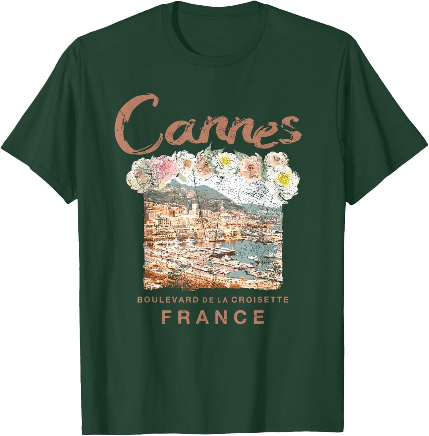 Cannes France French Riviera Festival Vintage T Shirt T-Shirt - T-Shirt | Forest