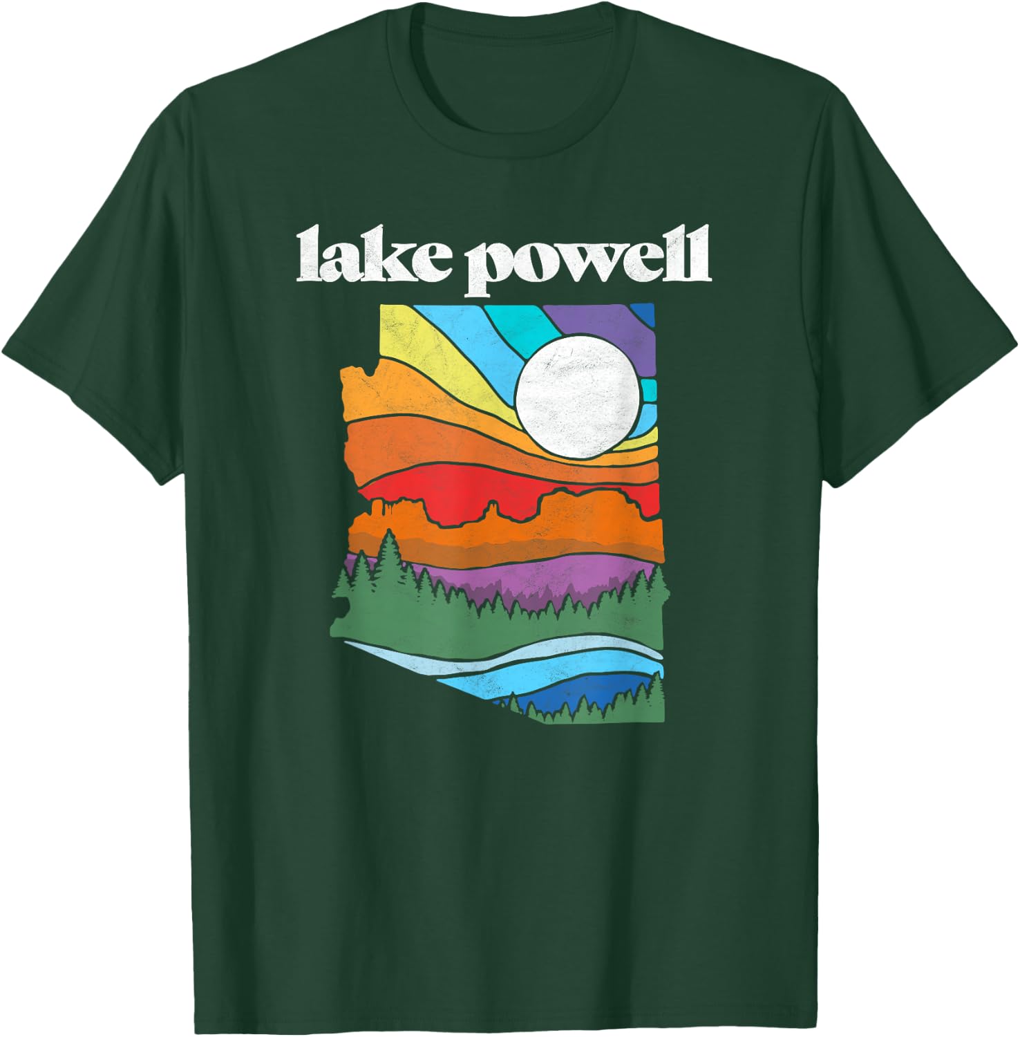 Lake Powell Arizona Vintage Nature Design Outdoor Graphic T-Shirt - T-Shirt | Forest