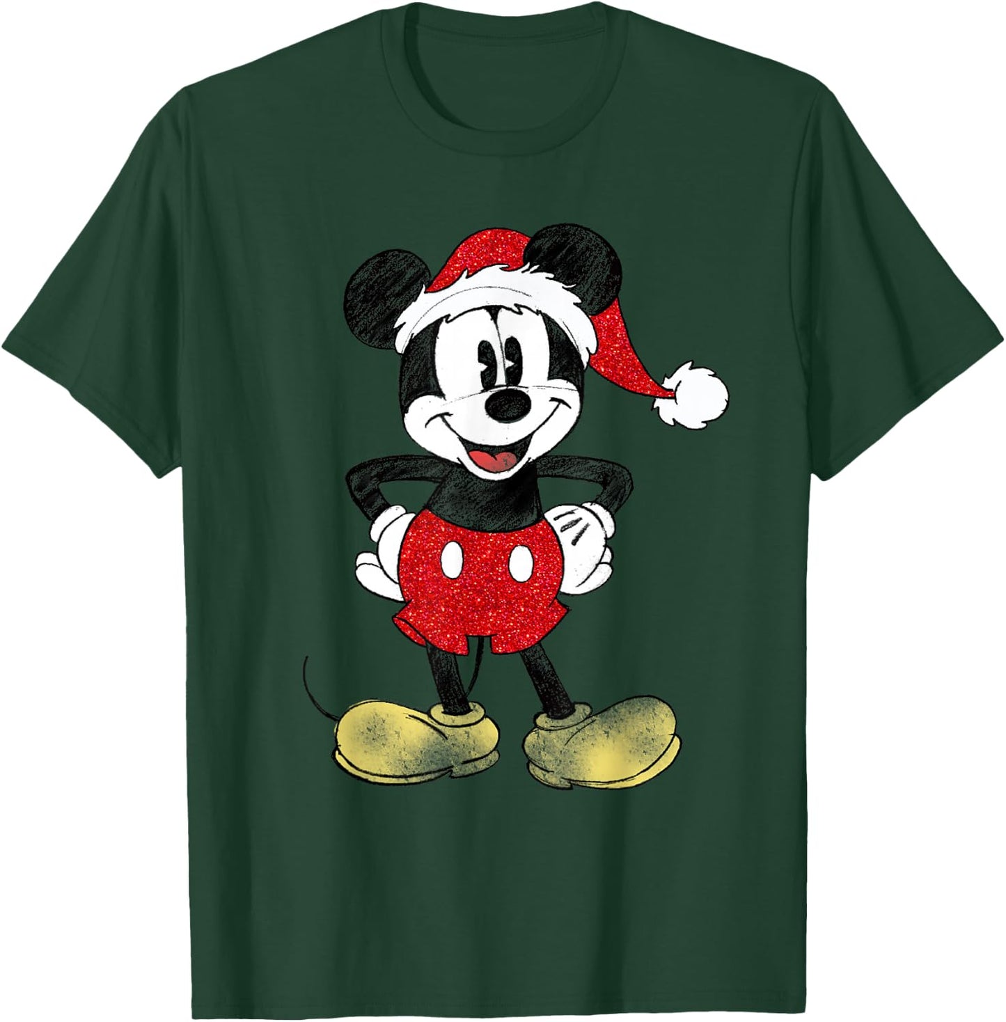 Disney - Santa Mickey Mouse Christmas T-Shirt - T-Shirt | Forest