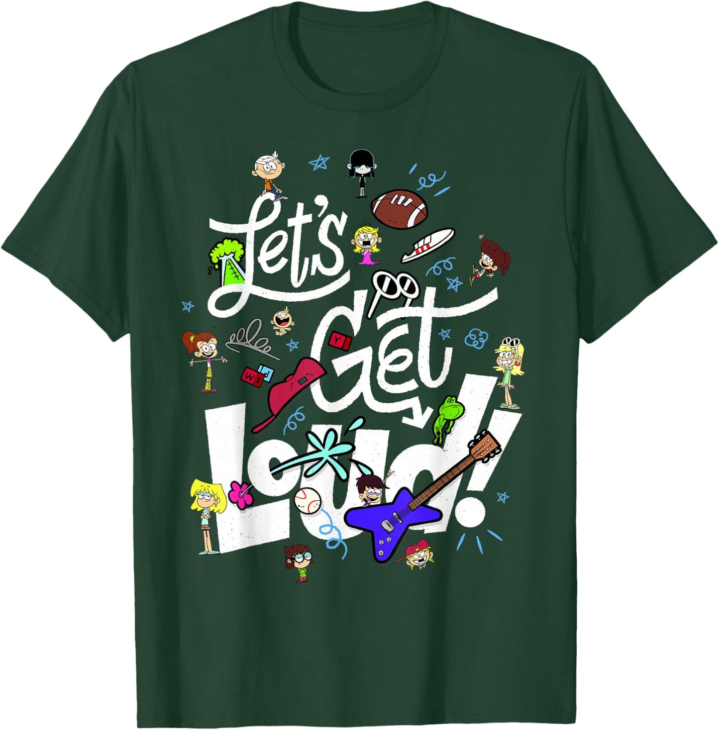 The Loud House Let's Get Loud Character Collage T-Shirt - T-Shirt | Forest