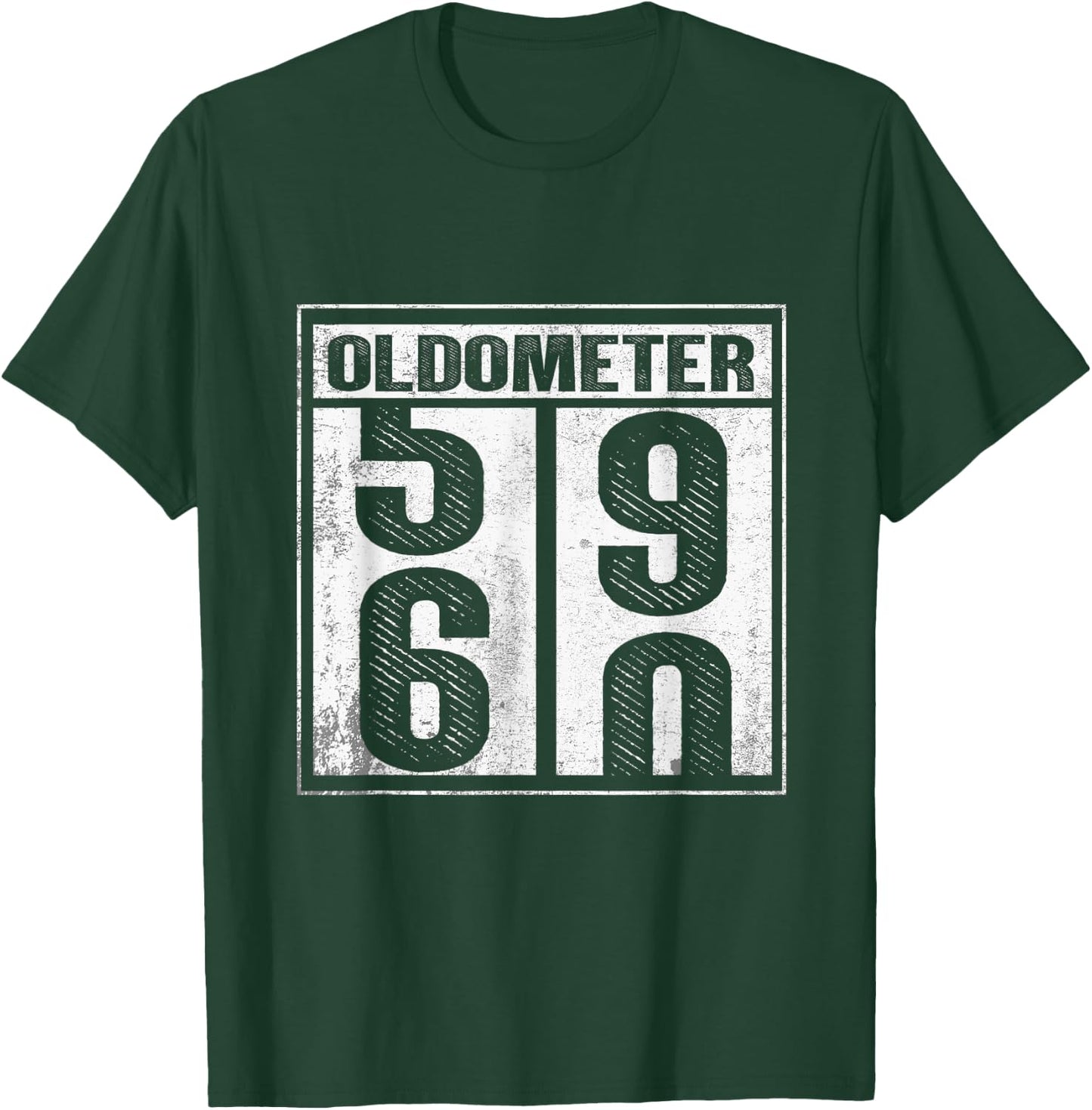 60th Birthday Funny Gift Men Women Oldometer 59-60 Shirt T-Shirt - T-Shirt | Forest