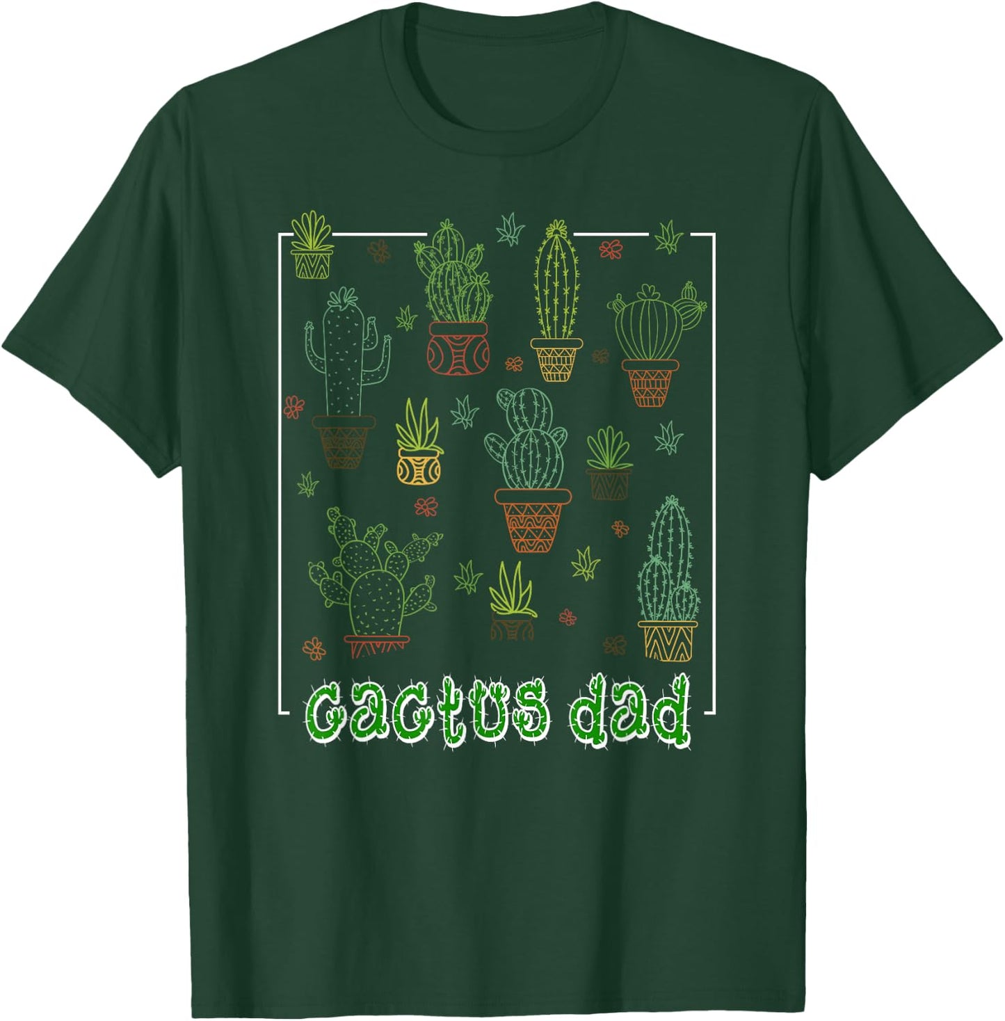 Dad Cactus Shirt Cactus Gift Father Cacti Lover Daddy T-Shirt - T-Shirt | Forest