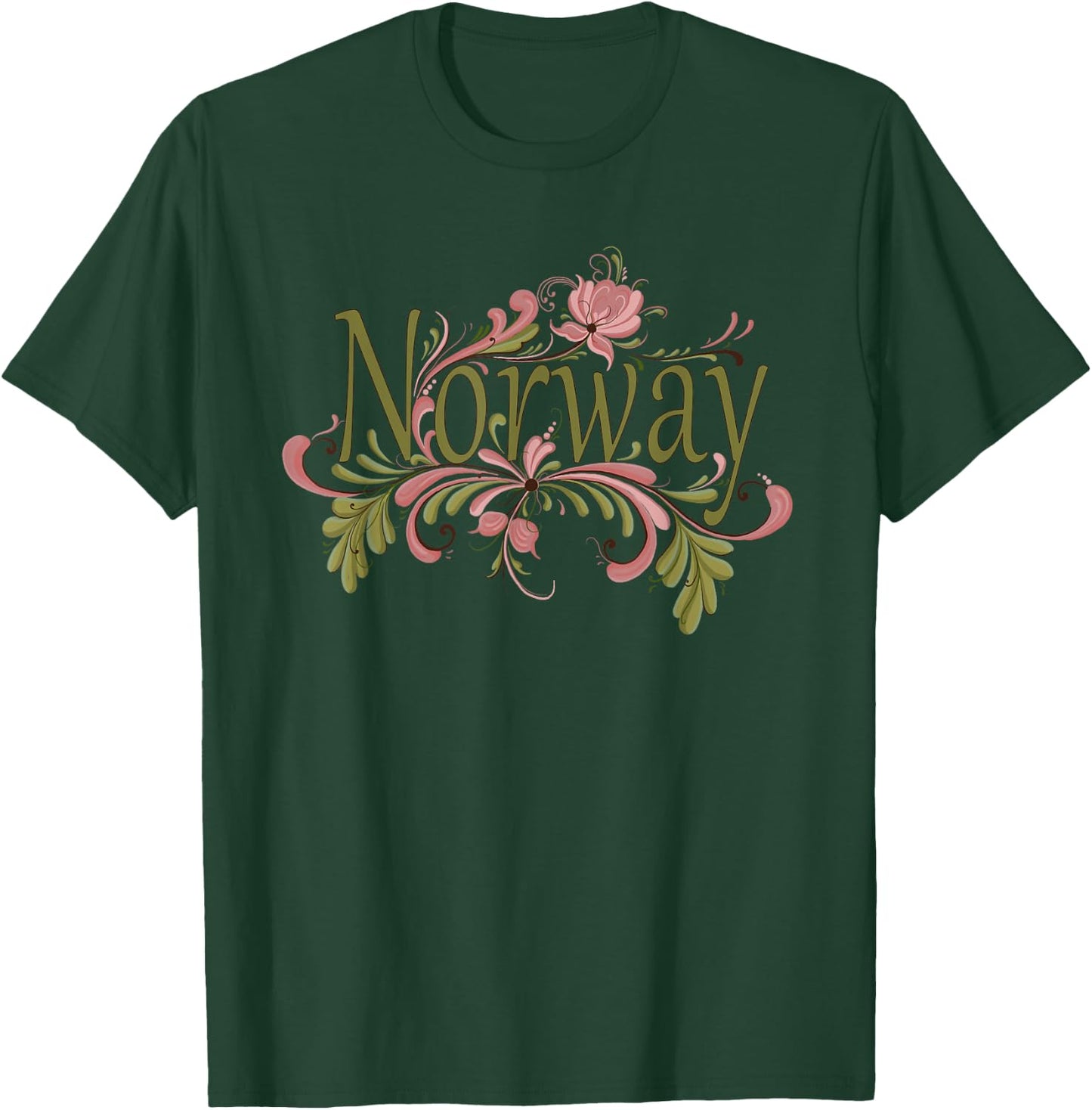 Eventyr Rosemaling Norway Norwegian Norway Rosemaling Norwegian Gift T-Shirt - T-Shirt | Forest