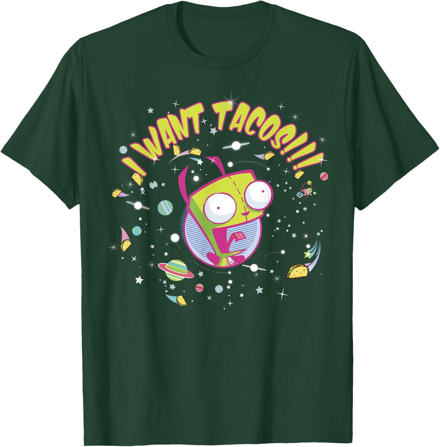 Nickelodeon Invader Zim GIR Wants Tacos T-Shirt - T-Shirt | Forest