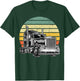 Retro Vintage Trucker Big Rig Semi-Trailer Truck Driver Gift T-Shirt - T-Shirt | Forest