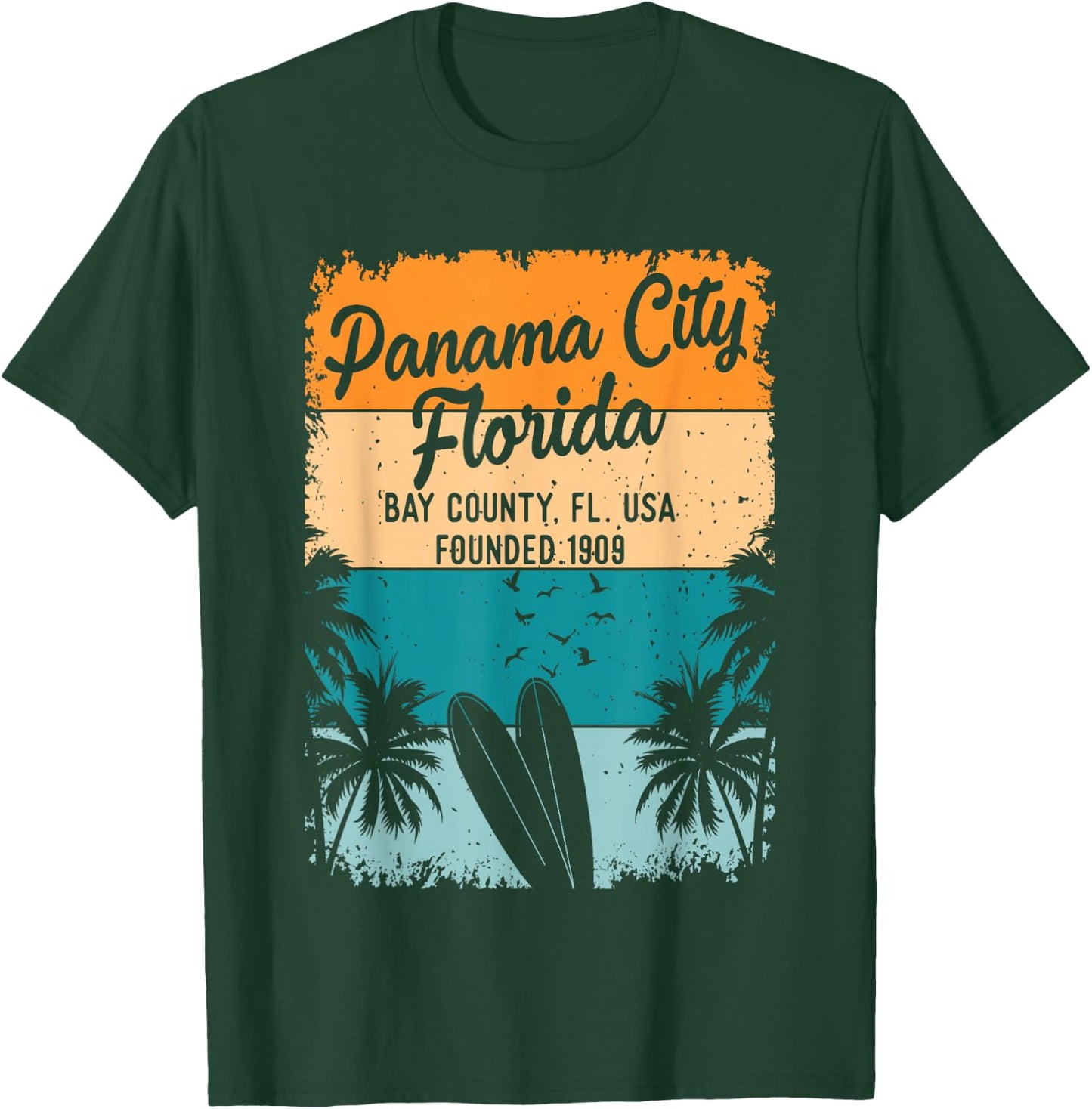 Panama City Beach Florida FL Souvenirs Gifts Men Women Kids T-Shirt - T-Shirt | Forest