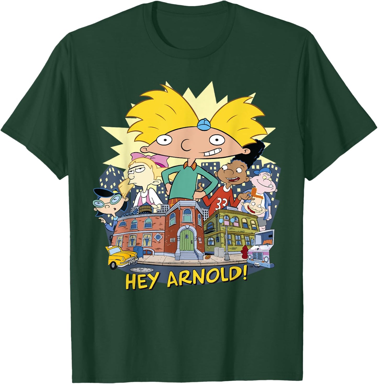 Hey Arnold Neighborhood Poster T-Shirt - T-Shirt | Forest