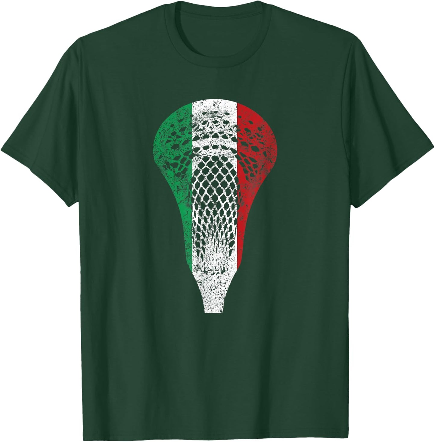 Italy Flag Italian Lacrosse T-Shirt - T-Shirt | Forest