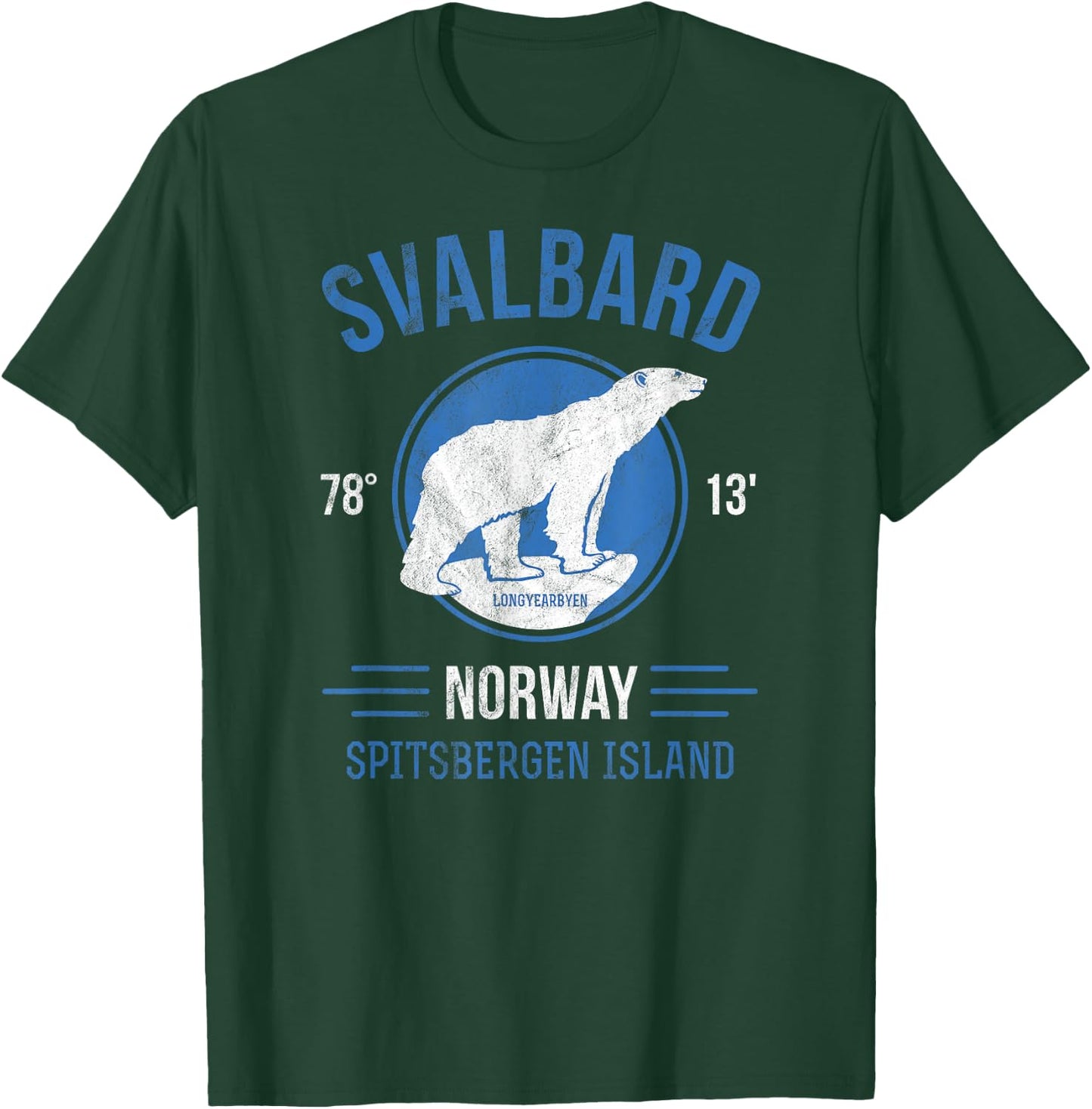 Svalbard Norway Arctic Circle Polar Bear Spitsbergen T-Shirt - T-Shirt | Forest