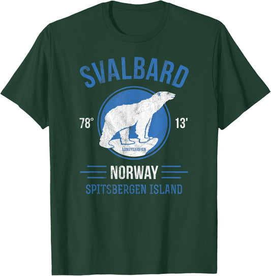 Svalbard Norway Arctic Circle Polar Bear Spitsbergen T-Shirt - T-Shirt | Forest