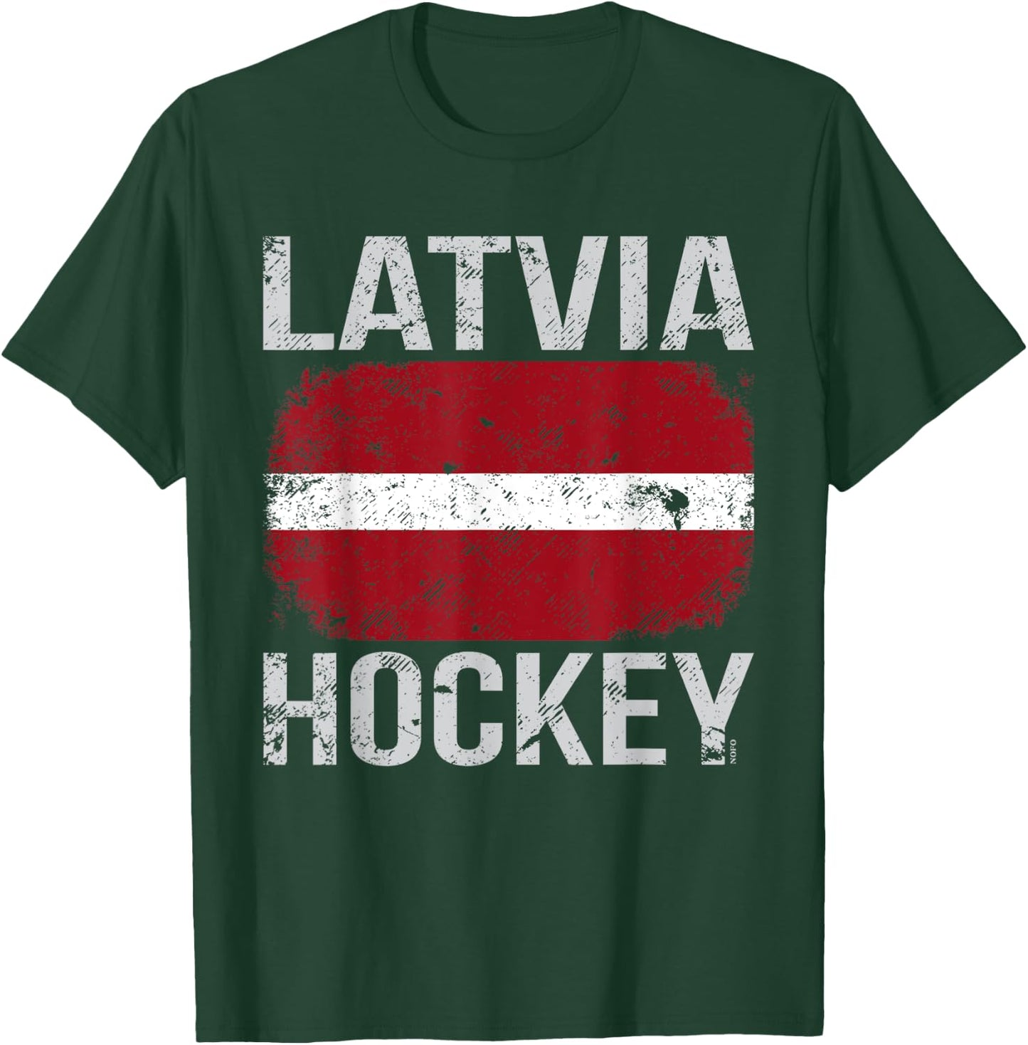 Latvia Hockey, Latvian Flag T-Shirt - T-Shirt | Forest