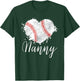 Baseball Nanny Baseball Love Heart T-Shirt - T-Shirt | Forest