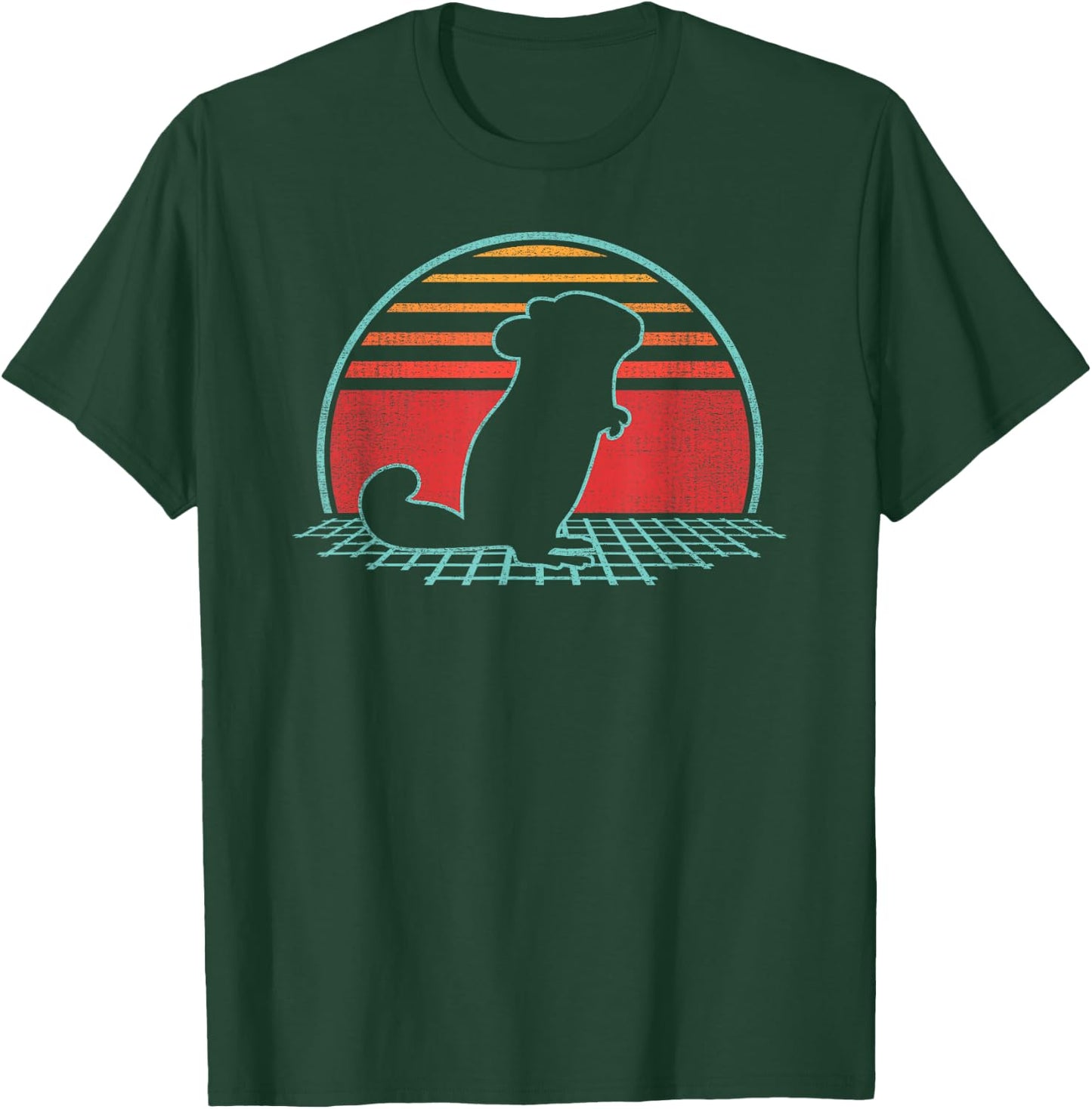 Chinchilla Lover Animal Retro Vintage 80s Style T-Shirt - T-Shirt | Forest