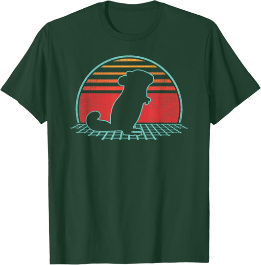 Chinchilla Lover Animal Retro Vintage 80s Style T-Shirt - T-Shirt | Forest