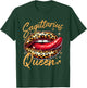 Sagittarius Queen Zodiac Sign With Leopard Print Juicy Lips T-Shirt - T-Shirt | Forest